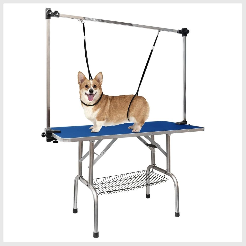 36'' Adjustable Pet Dog Cat Grooming Table Foldable With Arm Noose