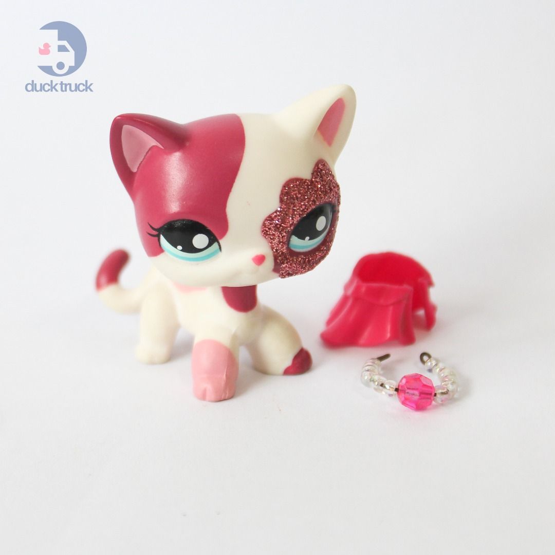 Lps pink sparkle cat discount