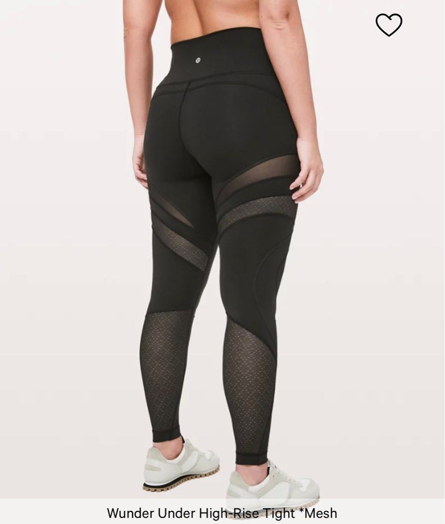 Lululemon Wunder Under High Rise mesh Leggings Women s Fashion