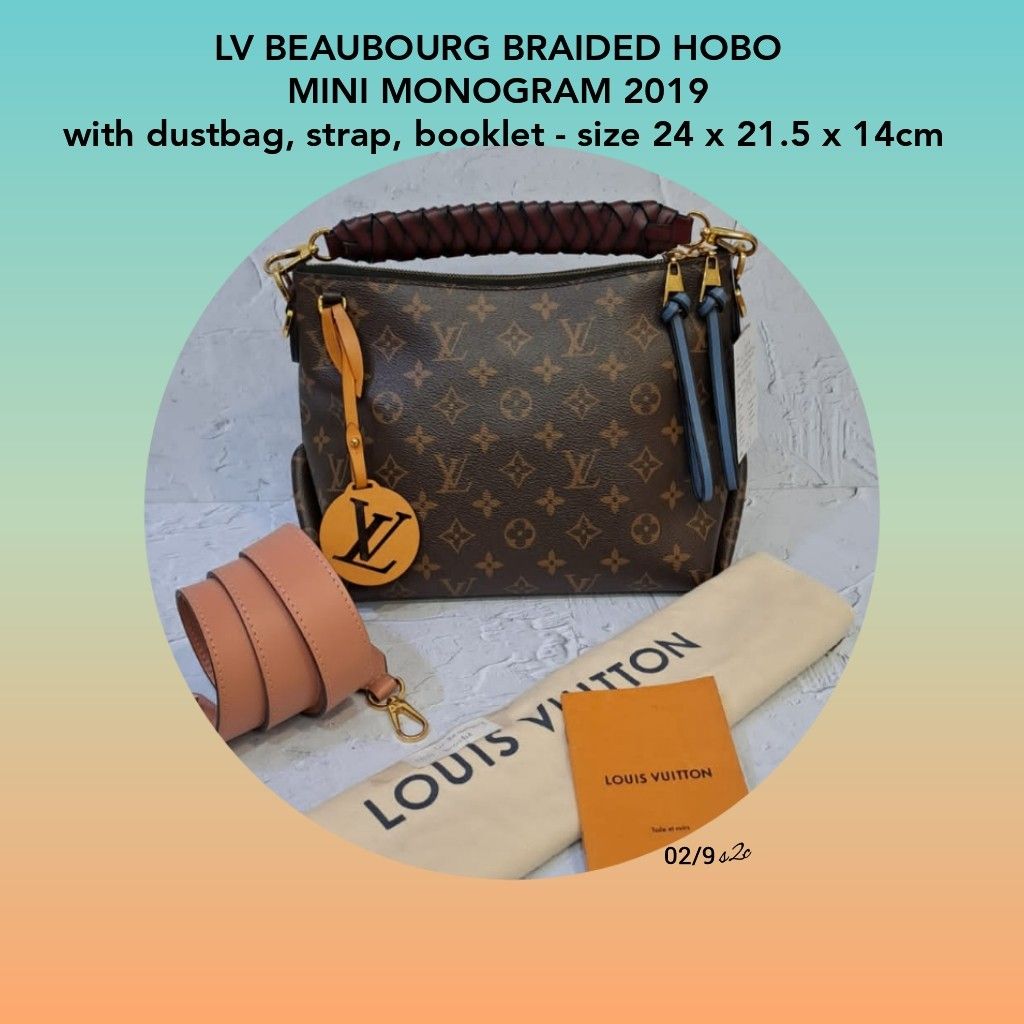 LV BEAUBOURG BRAIDED HOBO MINI MONO 2019, Fesyen Wanita, Tas & Dompet di  Carousell