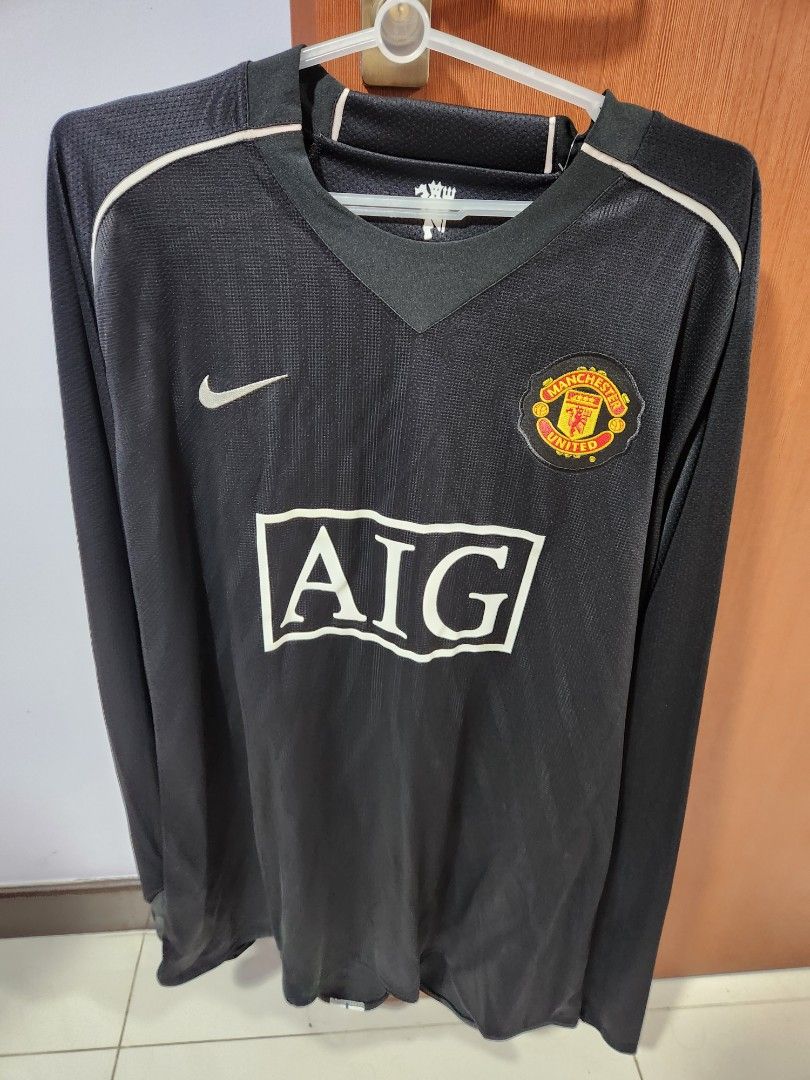 Manchester United 07/08 Gray Goalkeeper Long Sleeve Retro Jersey