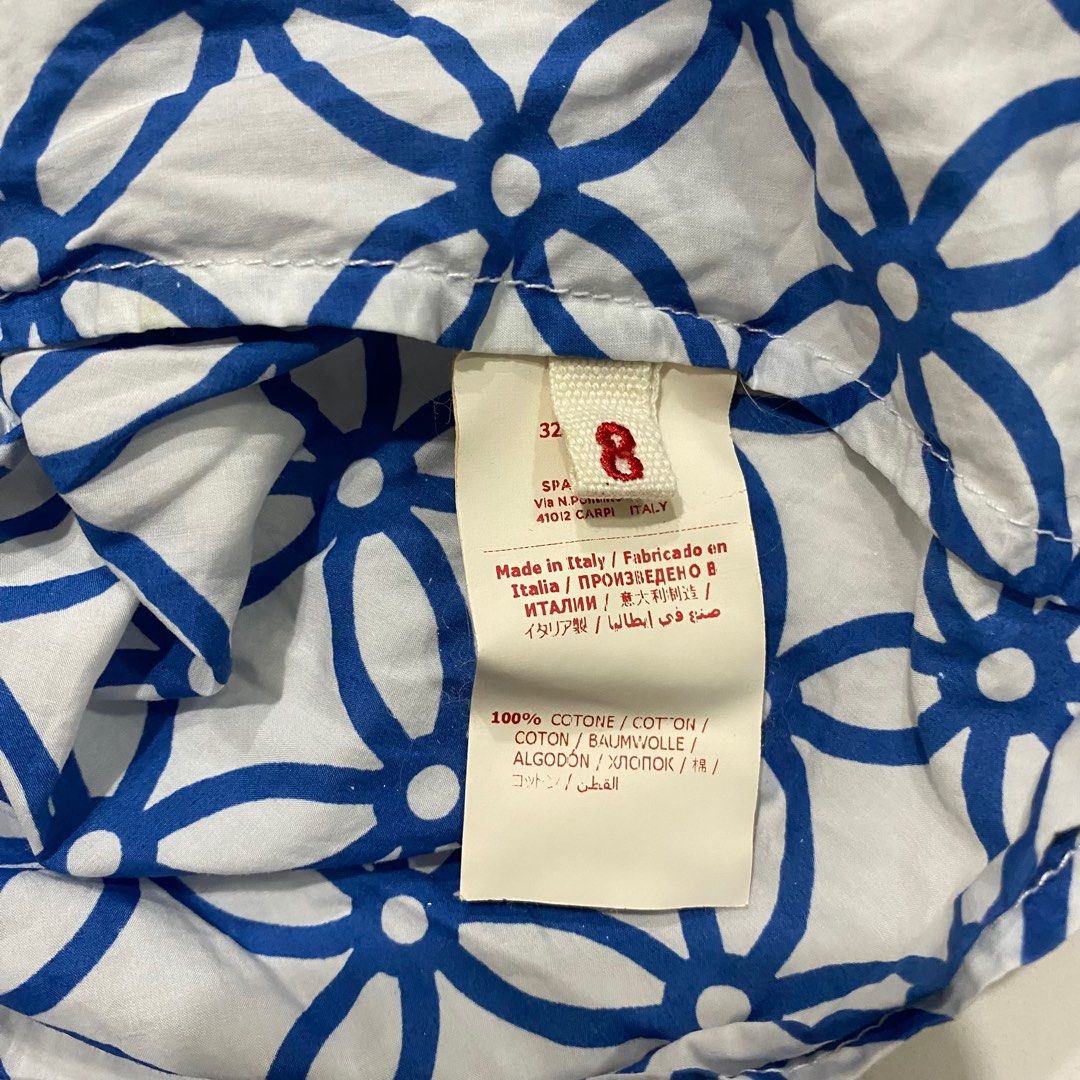Marni Kids Girls Cotton Blue Patterned Top Babies Kids Babies