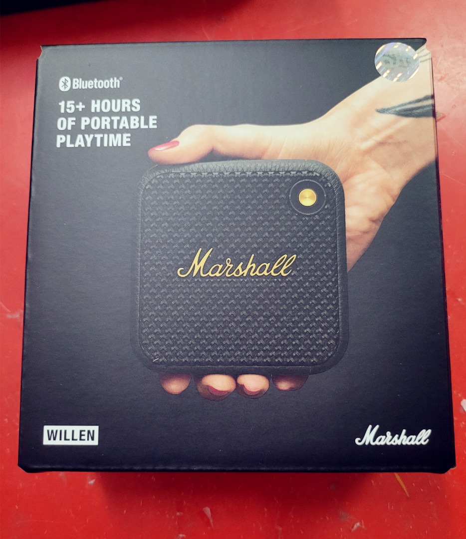 Marshall Willen Portable Wireless Bluetooh Speaker - Black and