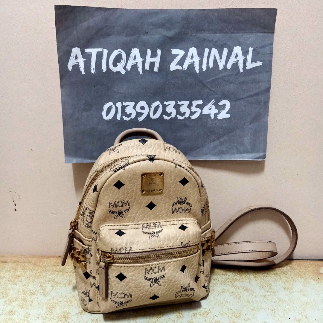 MCM mini backpack, Luxury, Bags & Wallets on Carousell