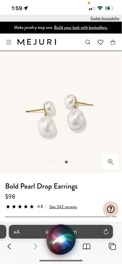 Mejuri hotsell pearl earrings