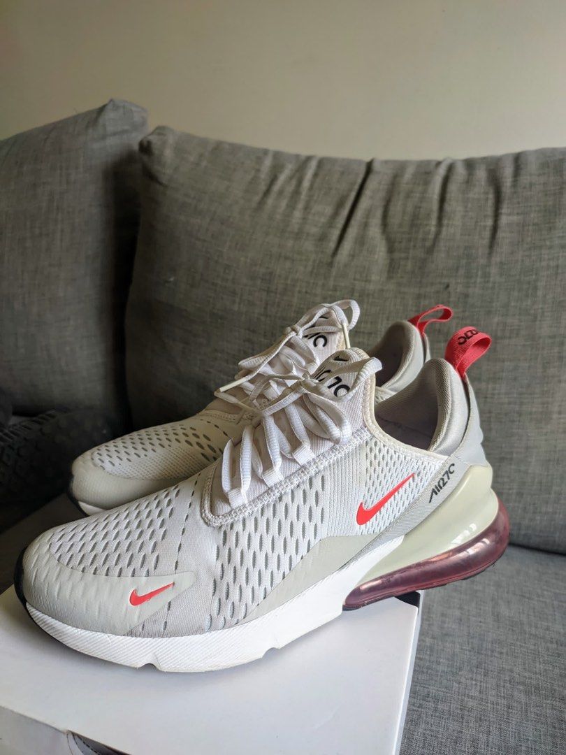 Nike air max 270 wolf cheap grey/red men's shoe