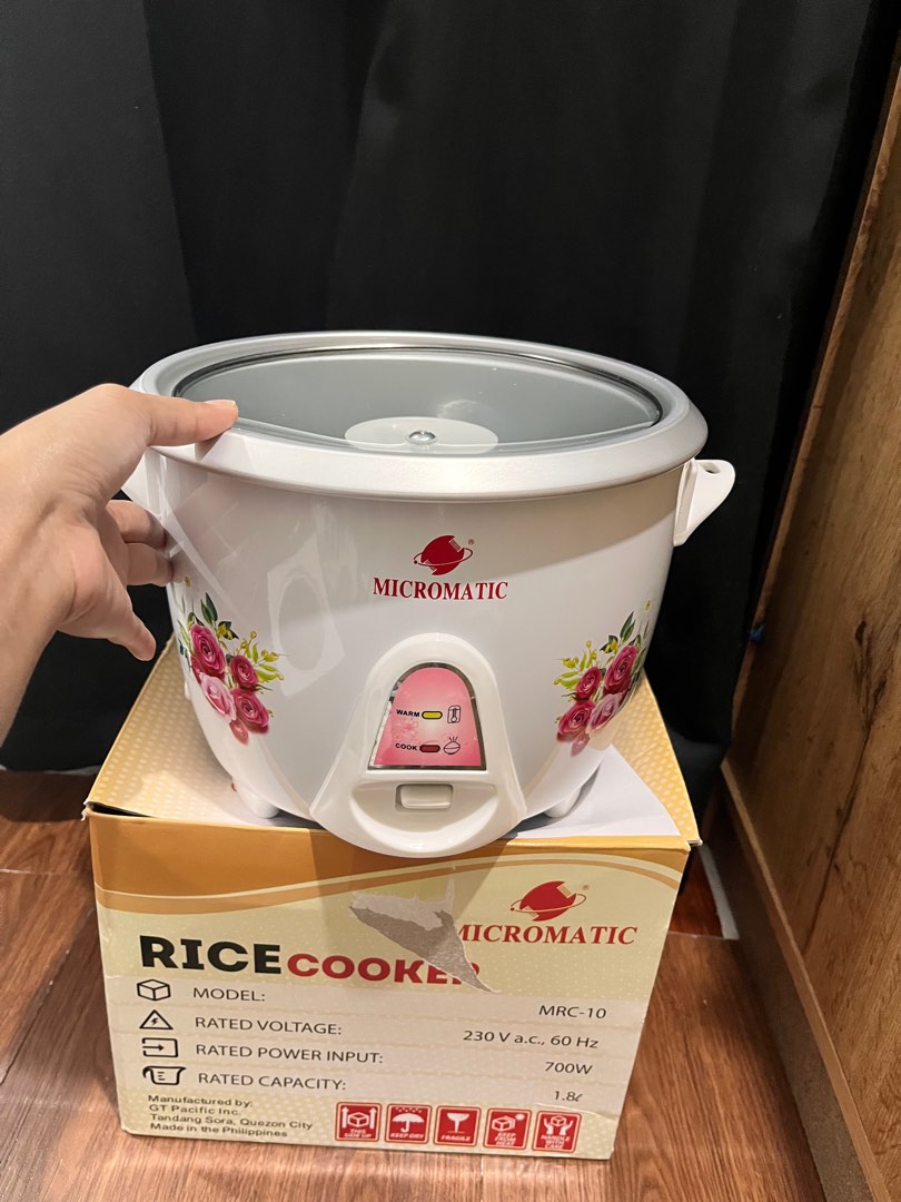 Micromatic Rice Cooker 1.8 liters, TV & Home Appliances, Kitchen ...