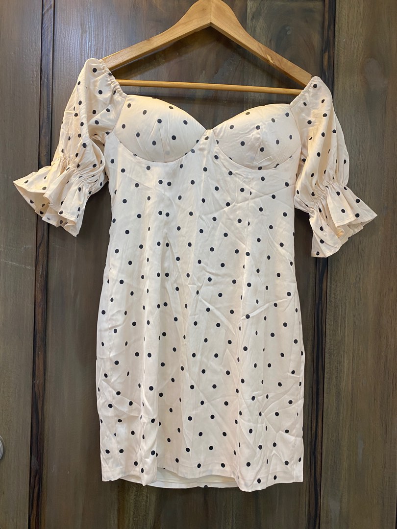 Silk Polka Dot Mini Dress (XS)