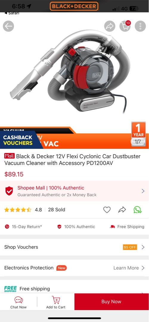 Black & Decker PD1200AV Dustbuster Flexi Vacuum review