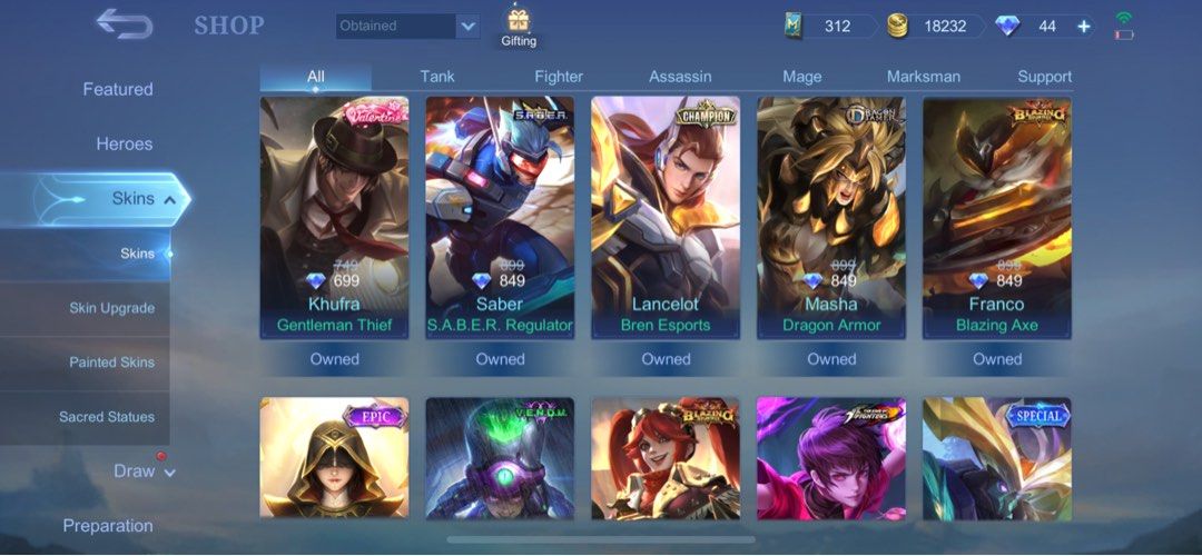 Mobile Legends Account, Video Gaming, Gaming Accessories, Game Gift ...