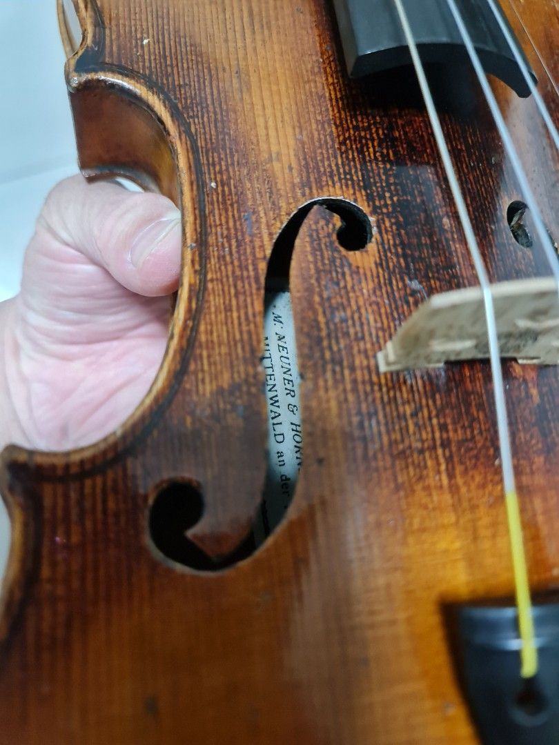 Old German violin labeled M. NEUNER & HORNSTEINER violin, Hobbies