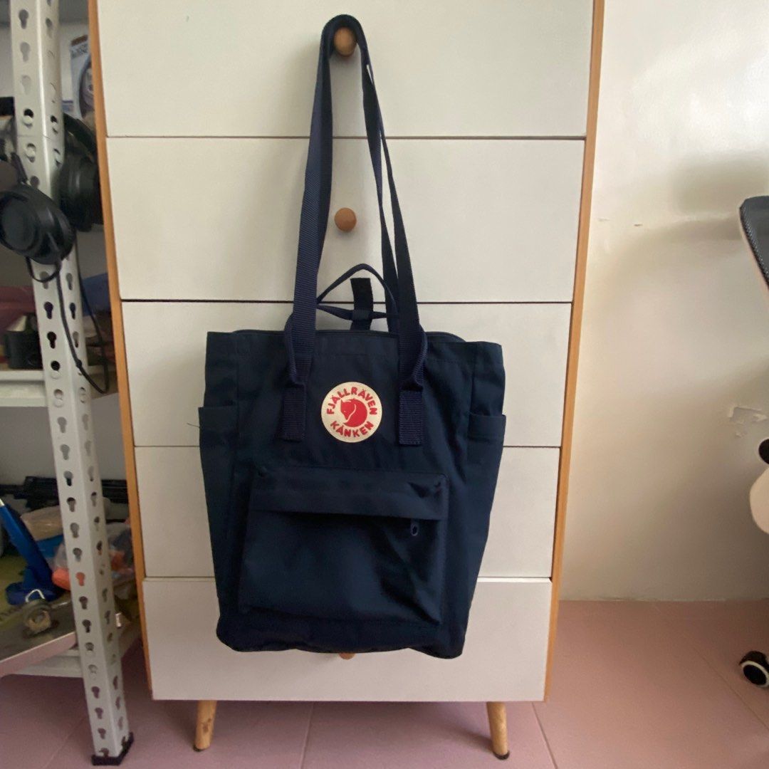 multi way bag (navy blue) (Category: Tote Bags) located in Manila. Submitted by eeveefinds (Listing ID 1252560053, Image 1). Description: dimensions: 35x29x15 (14L) can fit 14 inch laptop can fit long folders mop is via gcash only mod via lalamove/grab/shopee checkout.