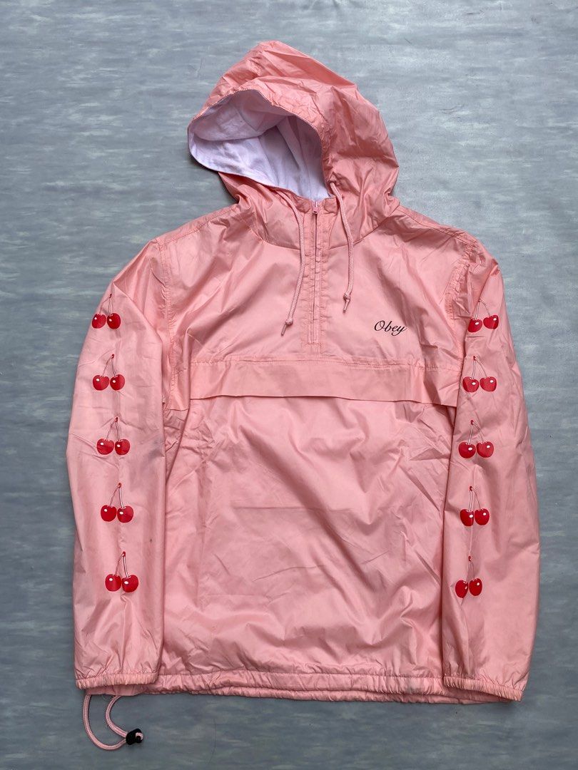 Pink best sale obey windbreaker