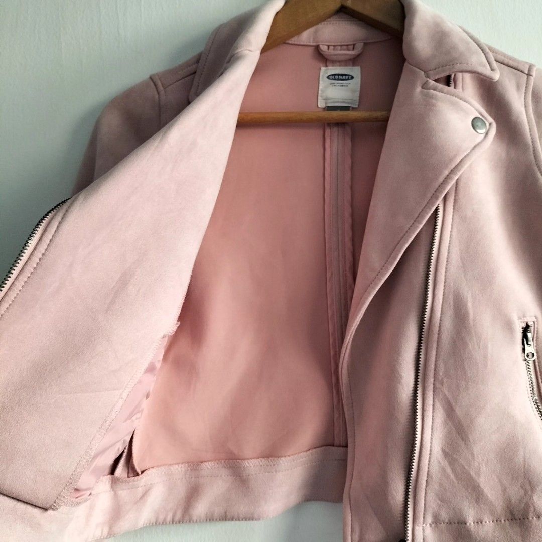 Old navy pink moto jacket hotsell