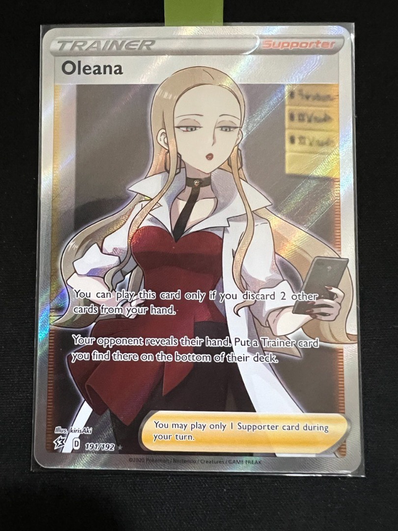 Oleana 191/192 Pokemon TCG Rebel Clash Full Art Ultra Rare Trainer Card