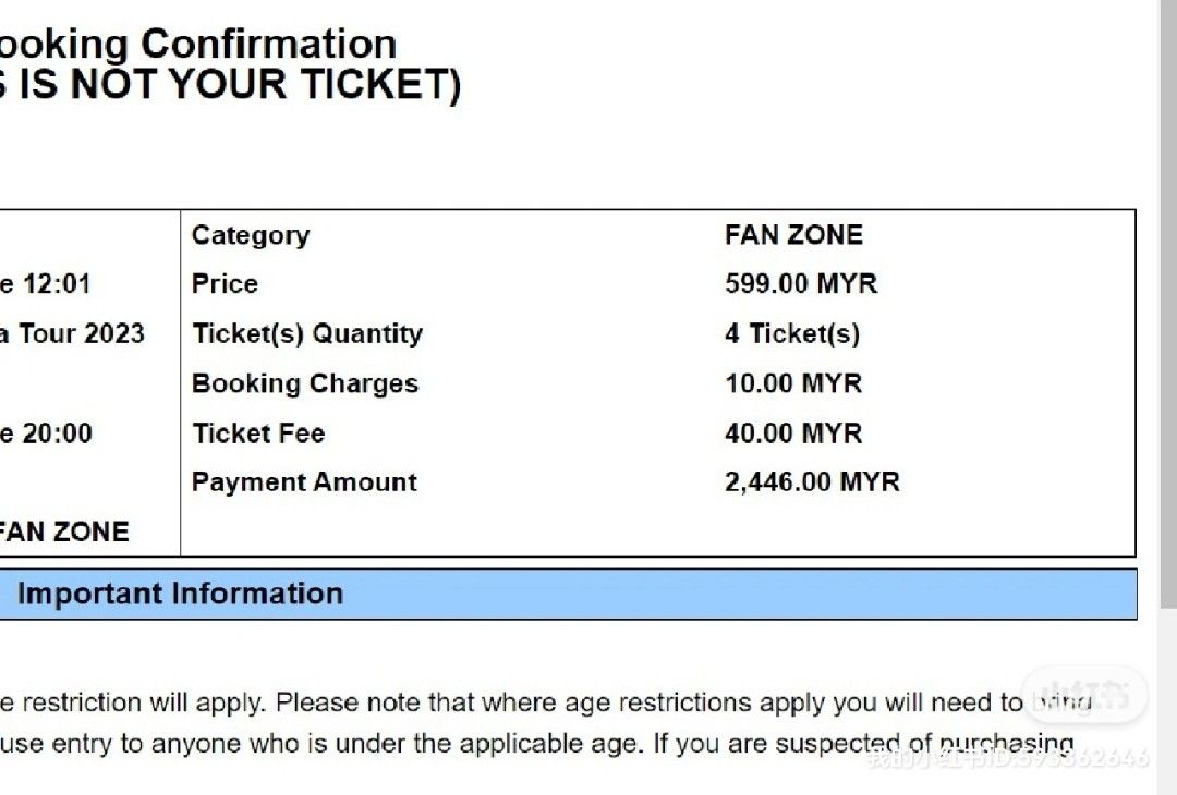 ONE OK ROCK STANDING FAN ZONE x 1, Tickets & Vouchers, Event Tickets on