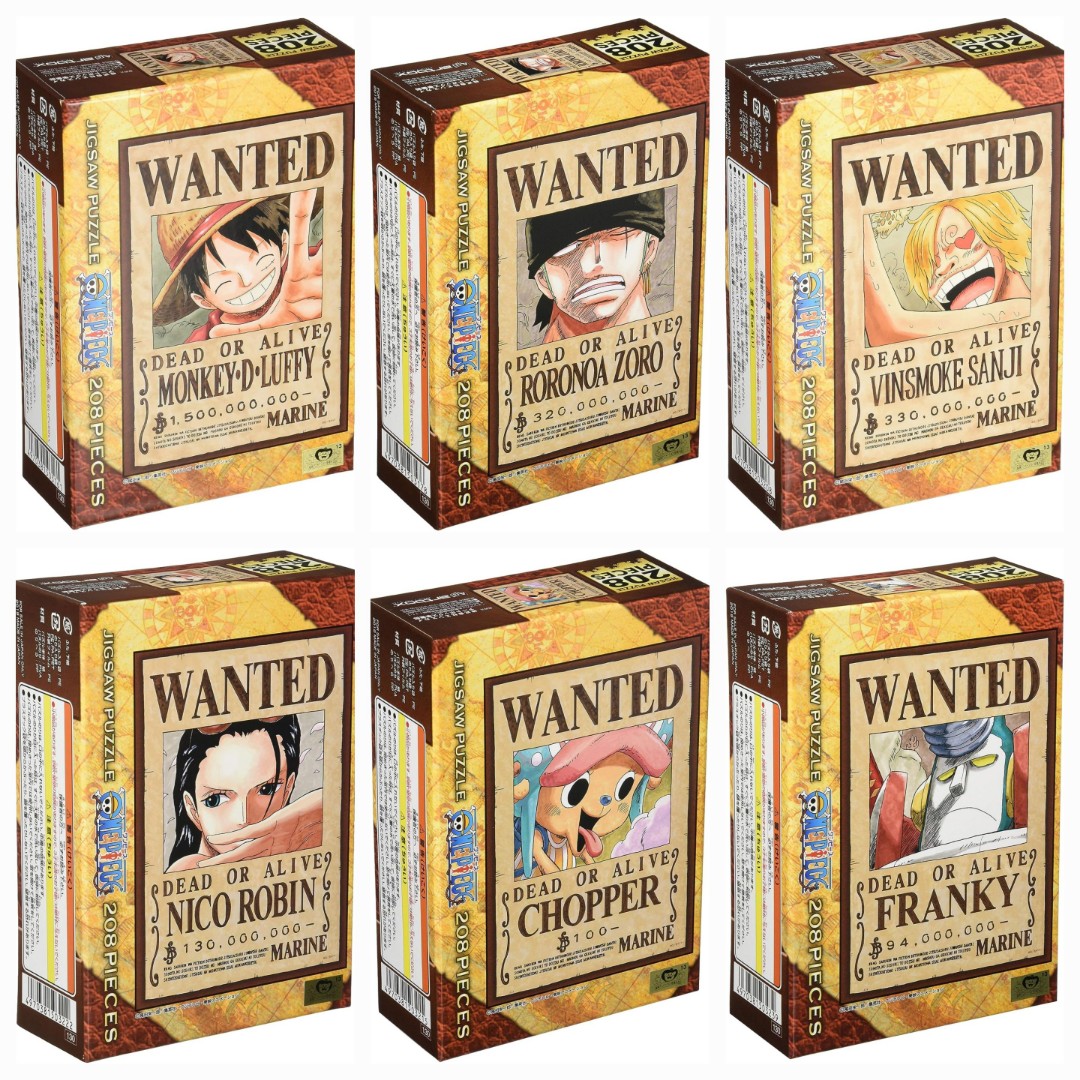 [ONE PIECE] 208pcs Wanted Poster Puzzle (Ensky)