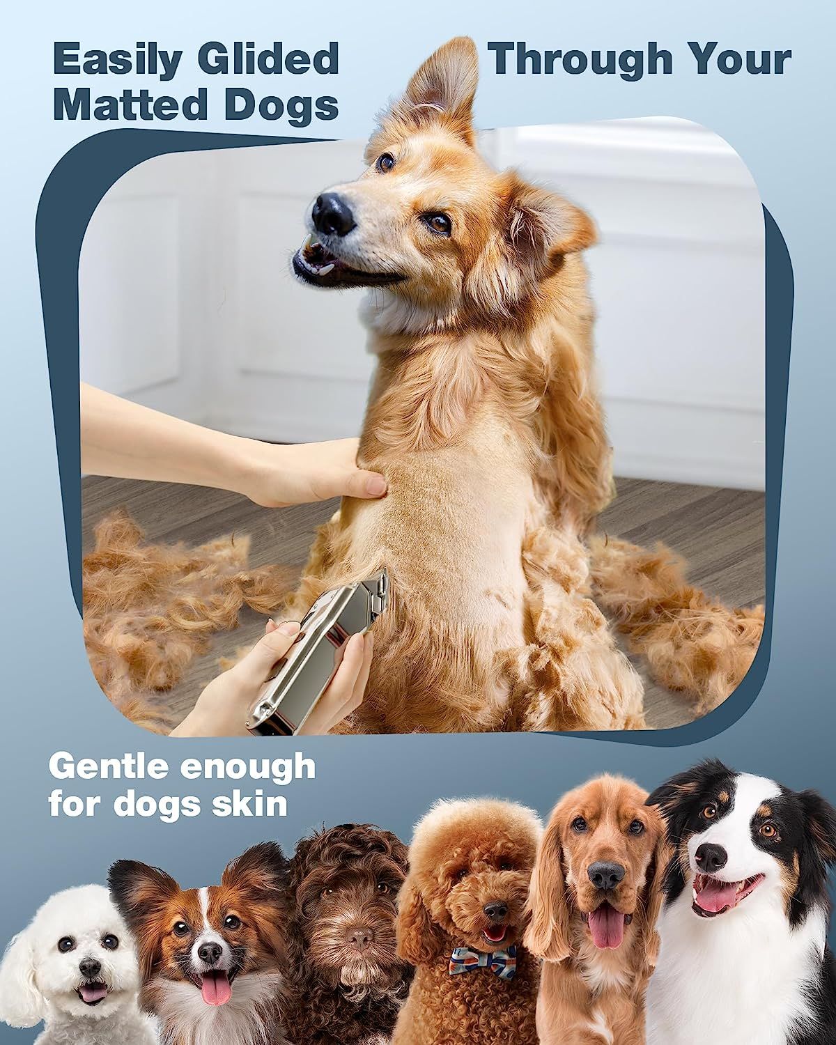oneisall Dog Clippers for Grooming for Thick Heavy Coats Low Noise