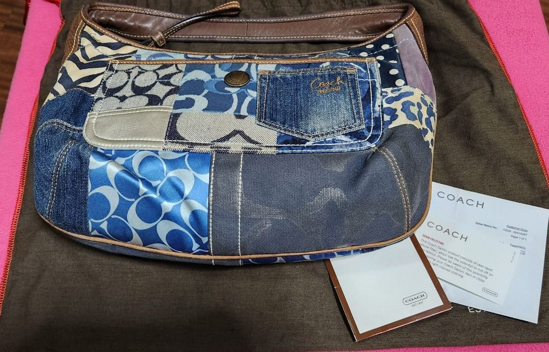 Coach, Bags, Coach Denim Patchwork Ergo Bag Like New