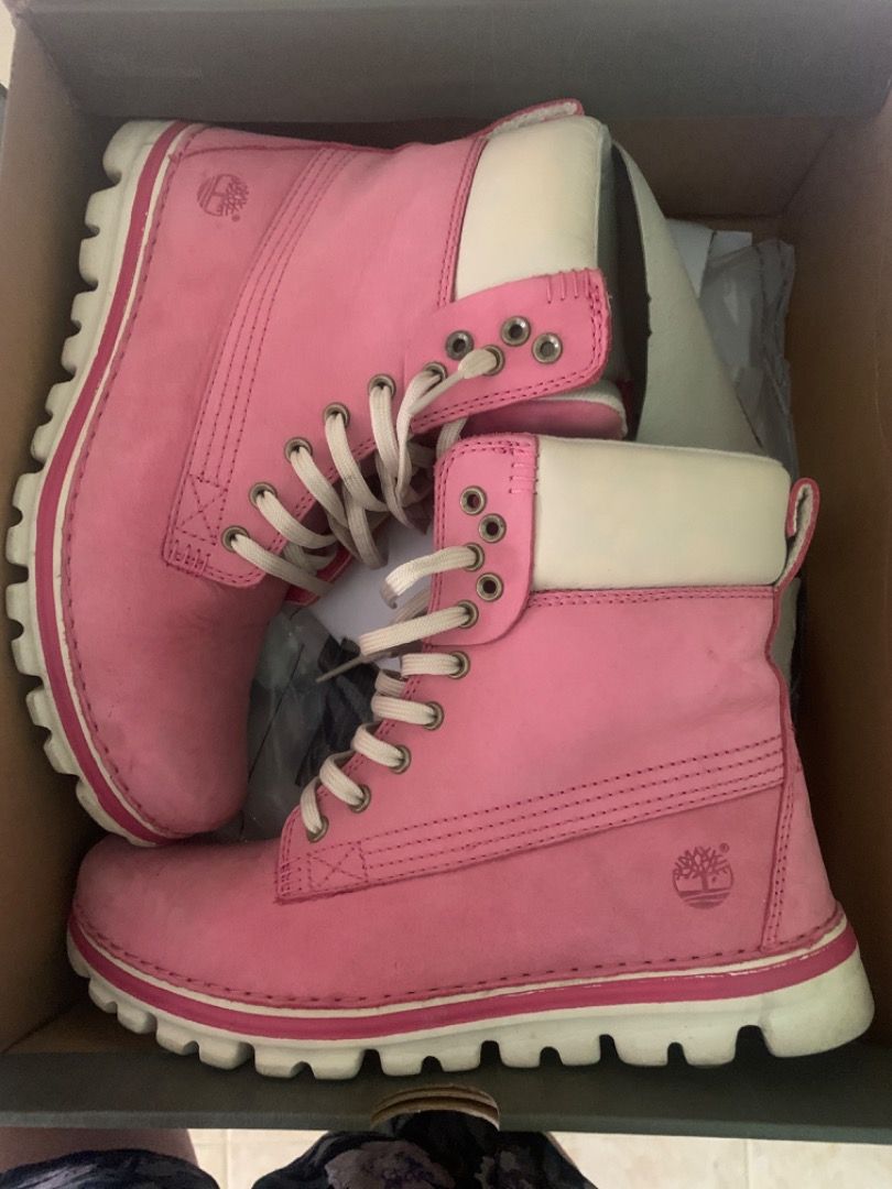 Timberland pink boots for women top