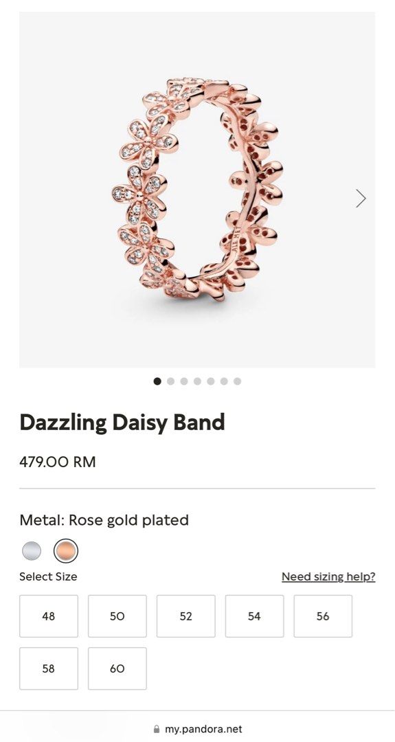 Dazzling top daisy ring