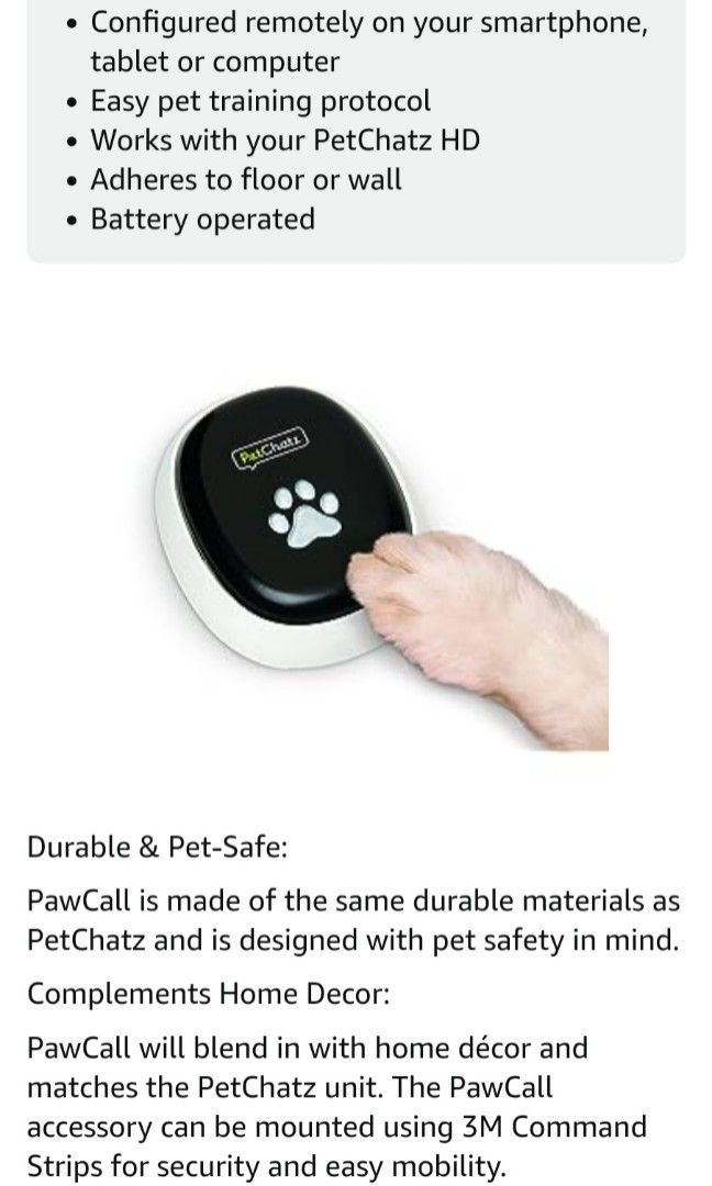 Petchatz hd best sale with paw call