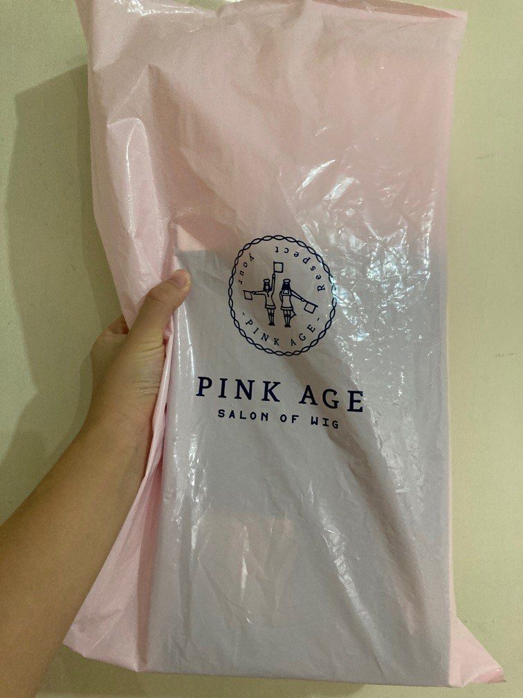 Pink age hair Full Wig #Girlish Long Wave 韓國假髮, 美容