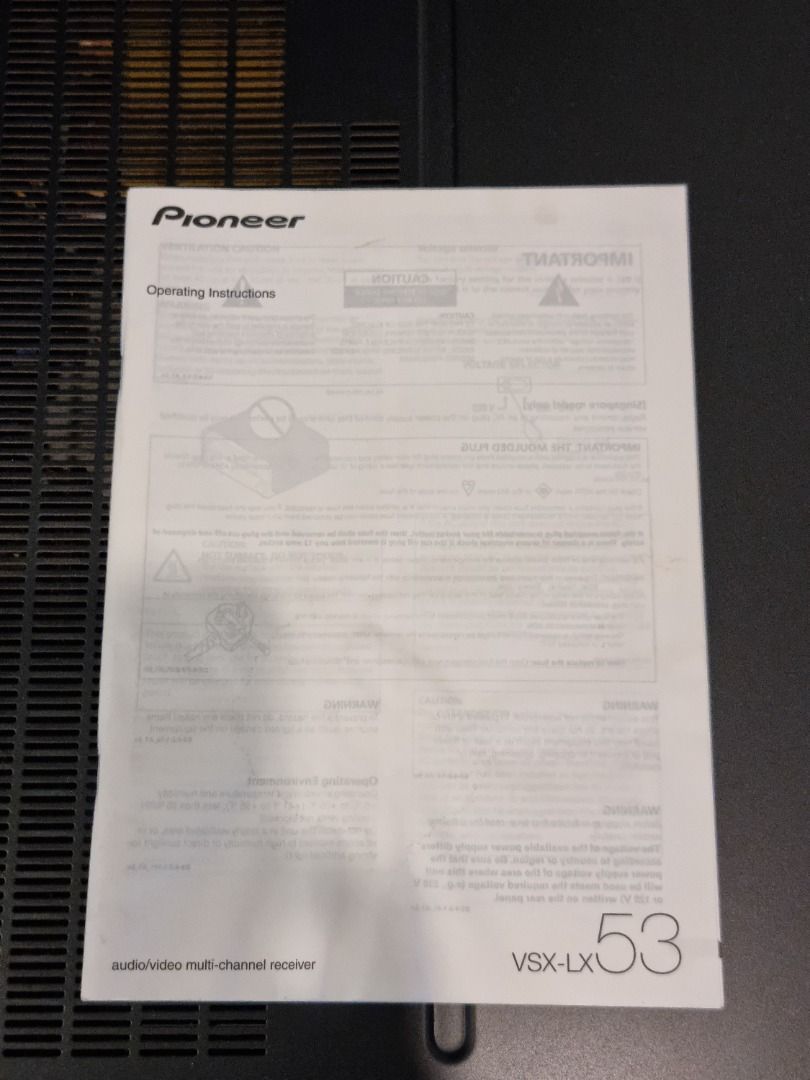 Pioneer VSX-933 - Digital Video HT