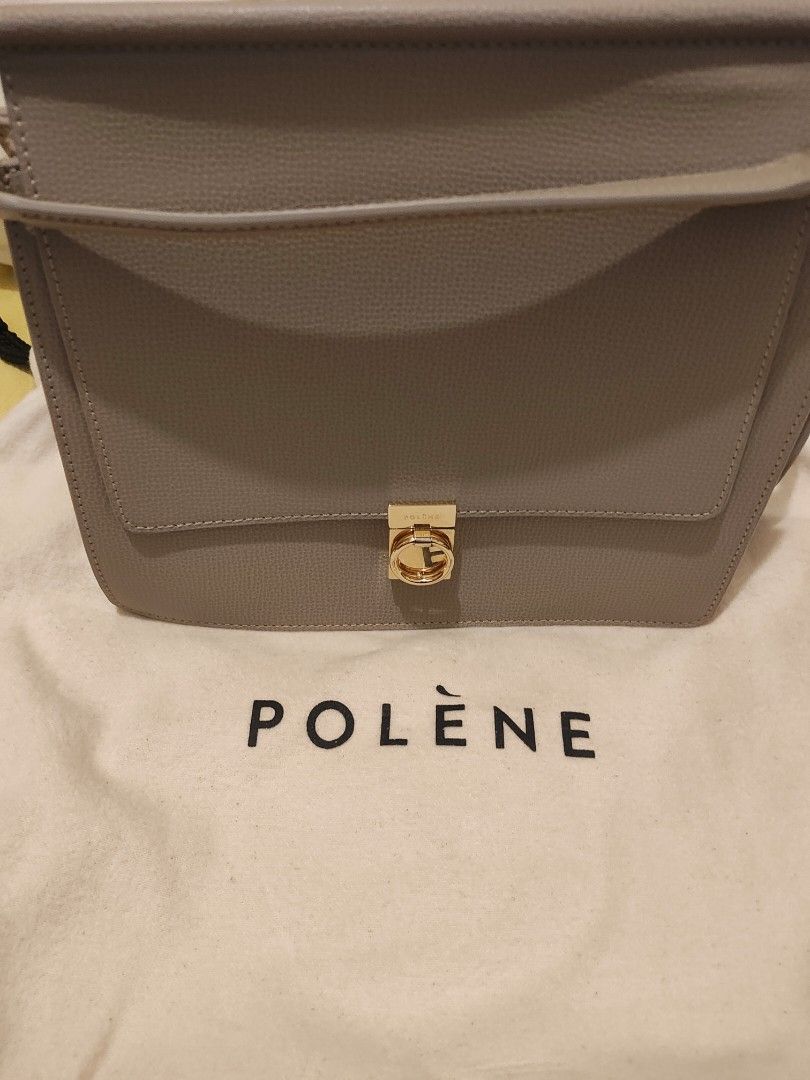 Polène  Bag - Numéro Sept - Taupe Textured leather