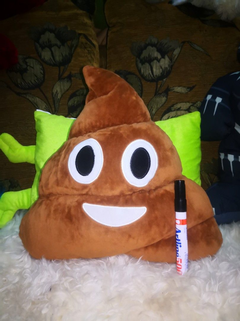 Giant poop emoji pillow deals