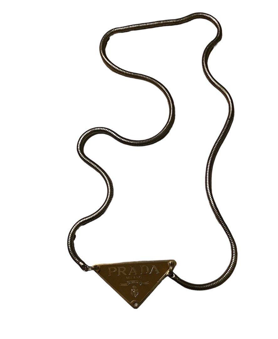 Upcycled Prada Triangle “Rosso” Necklace – PALACRA PVRIS