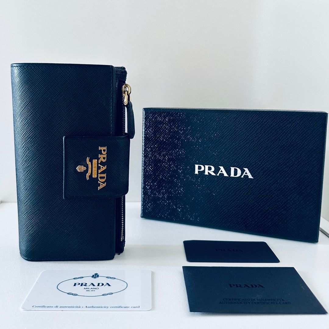 Prada Classic Men's Wallet, Luxury, Bags & Wallets on Carousell