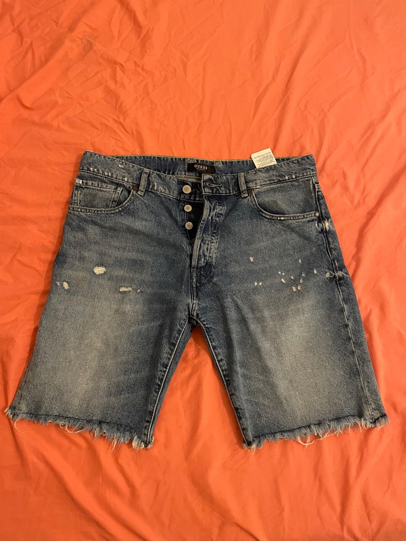 Preloved Guess Jeans Men s Fashion Bottoms Shorts on Carousell