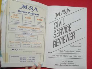 PRELOVED MSA CIVIL SERVICE EXAM REVIEWER!