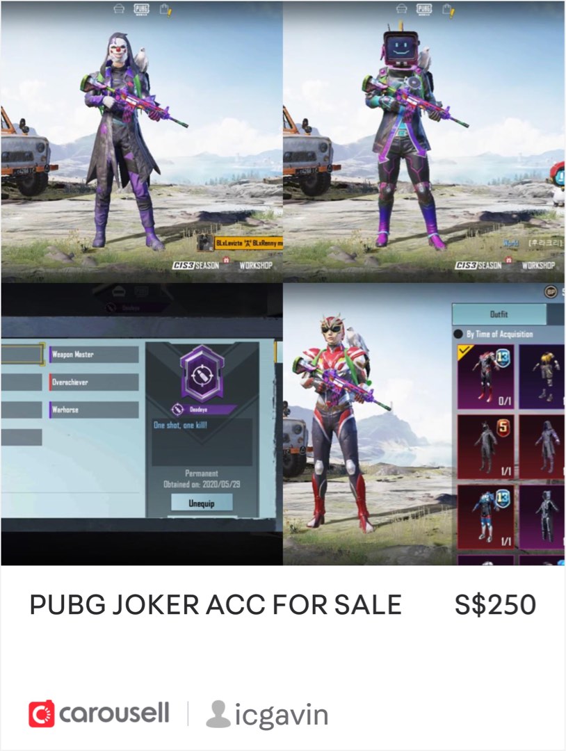 Pubg account, Video Gaming, Video Games, Others on Carousell