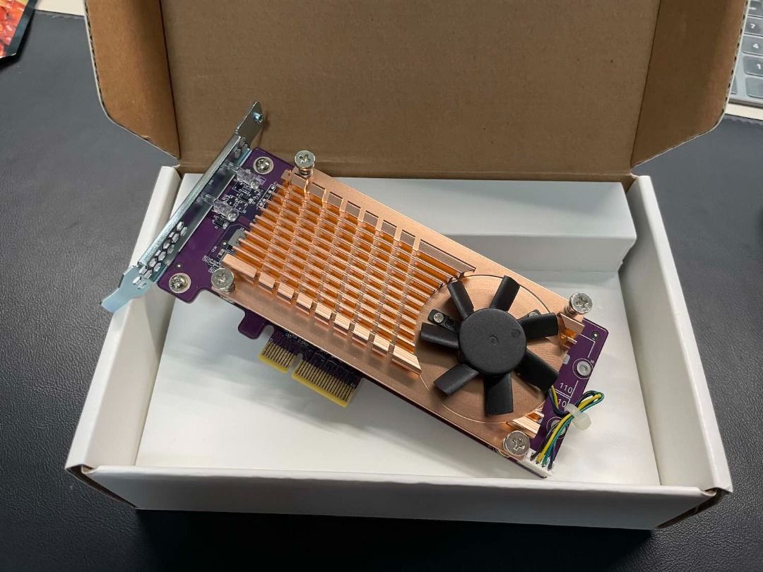 Qnap qm2 2p 244a dual m 2 pcie ssd expansion card 