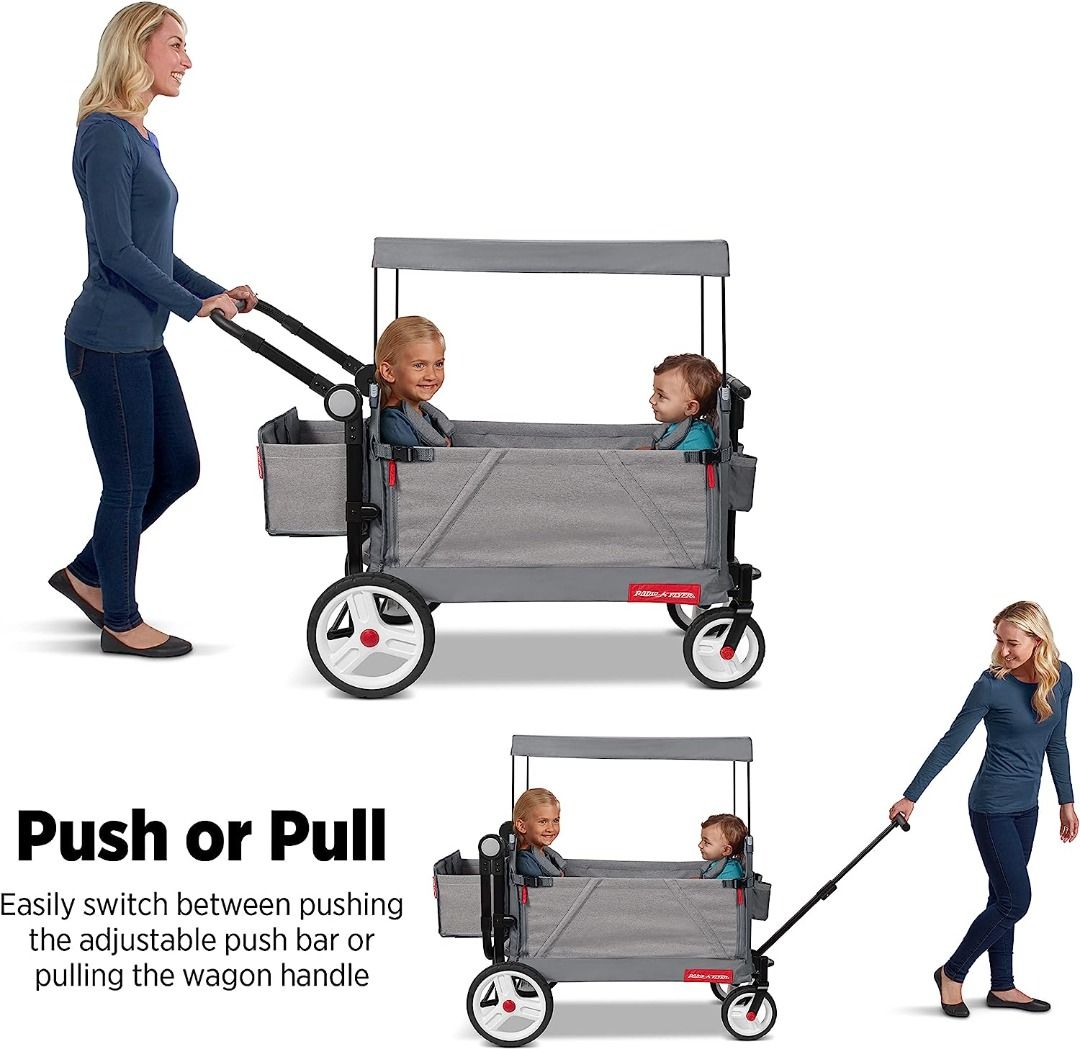 Radio Flyer Odyssey Stroll 'N Wagon, Baby Push Wagon Stroller with