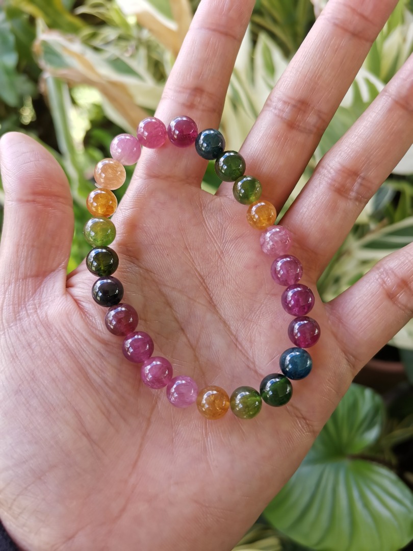 Rainbow tourmaline bracelet cheap