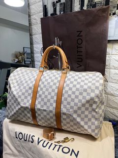 3D model Louis Vuitton Bag Keepall Bandouliere 45 Damier Azur