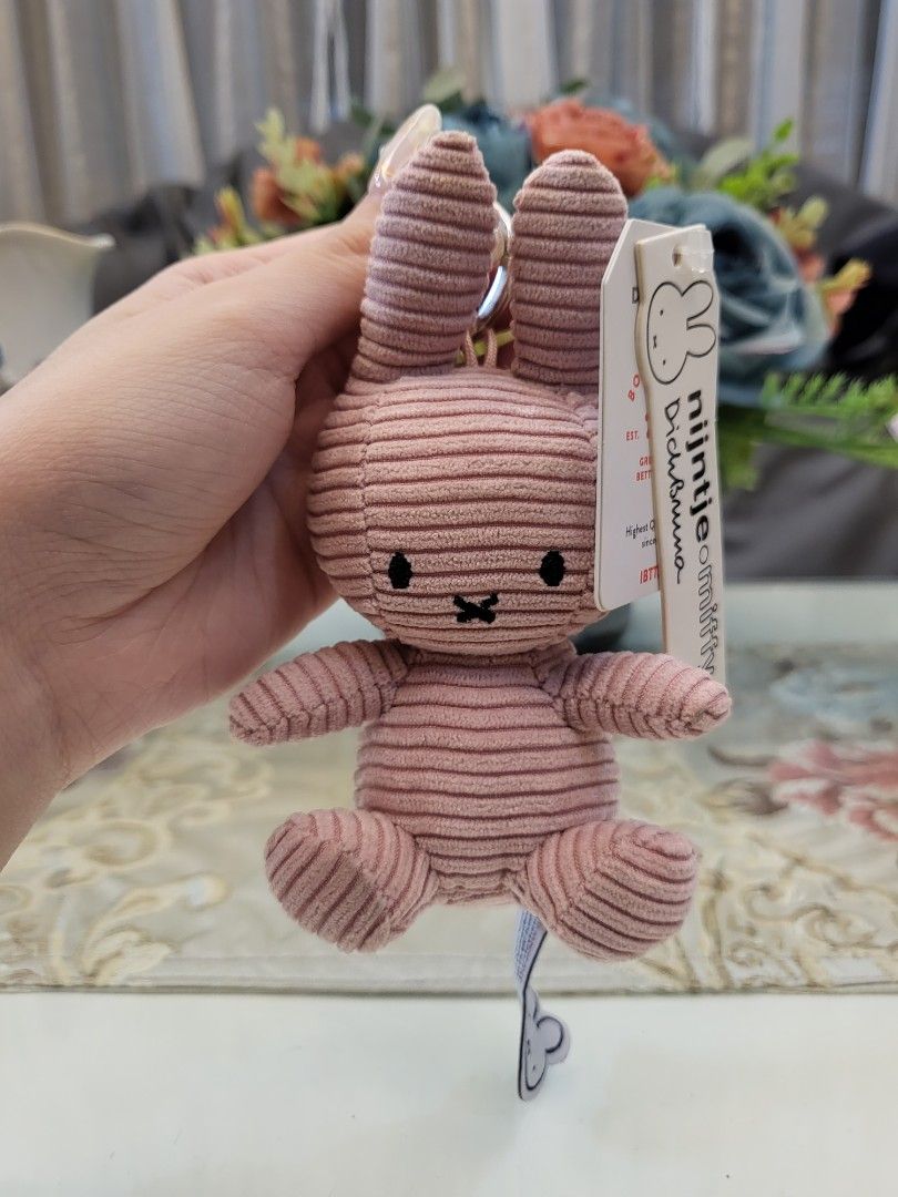 Rare Pink Miffy Corduroy Plushie Keychain, Hobbies & Toys, Toys & Games ...