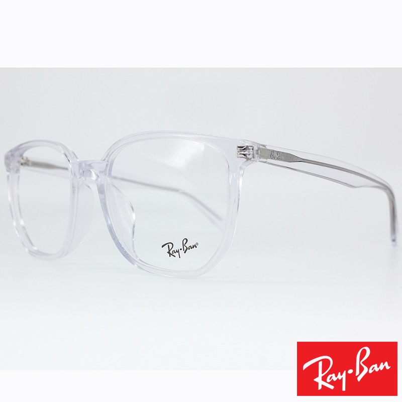 Ray Ban 5411 Unisex Transparent White Square Designer Eyeglasses Frames