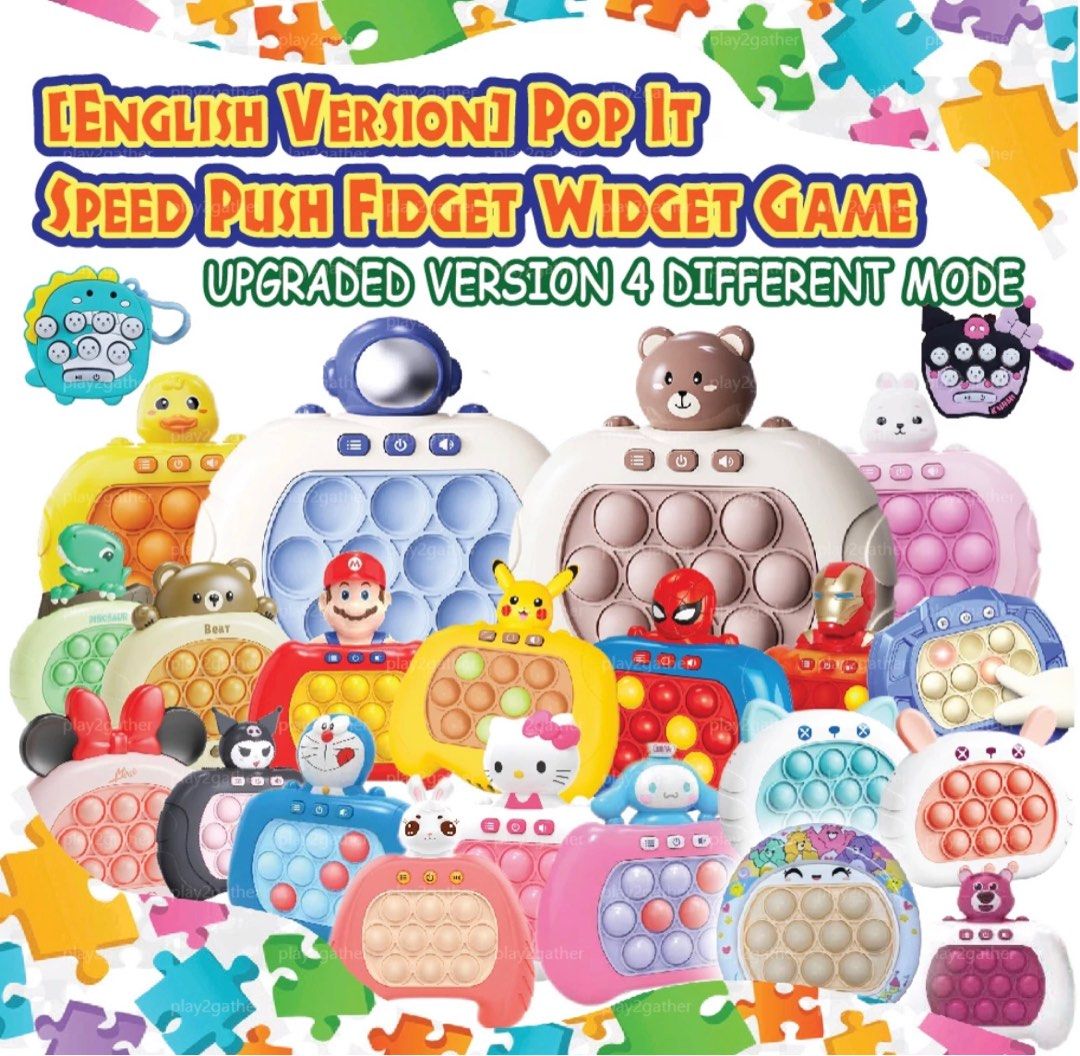 Ready Stock Quick Push Game Pop It Electronic Speed Educational Toys Bubble Fidget Toy Kids Whack A Mole Machine