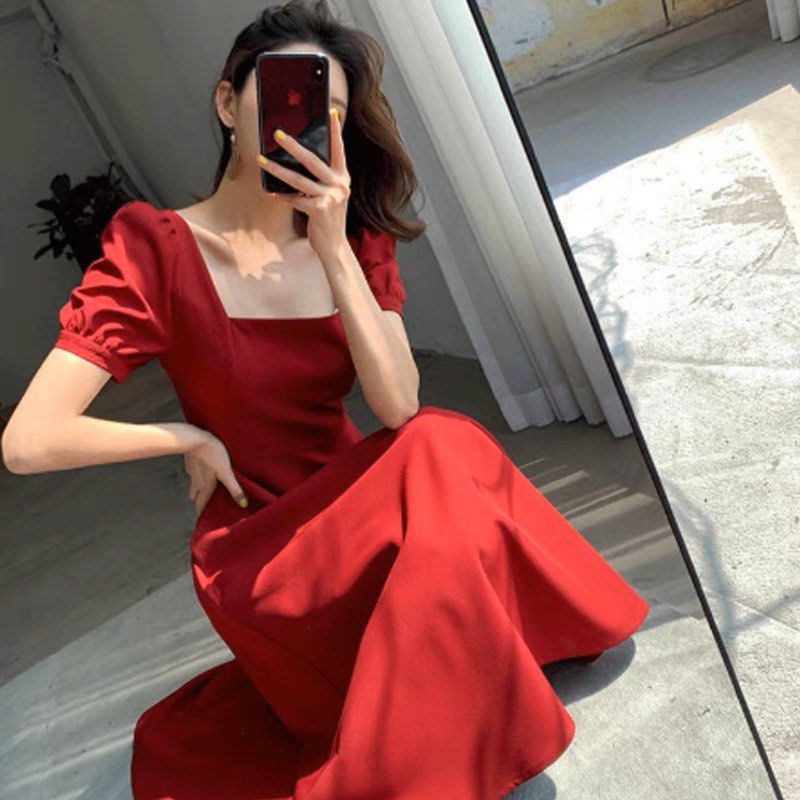 Red dress women's clothing discount