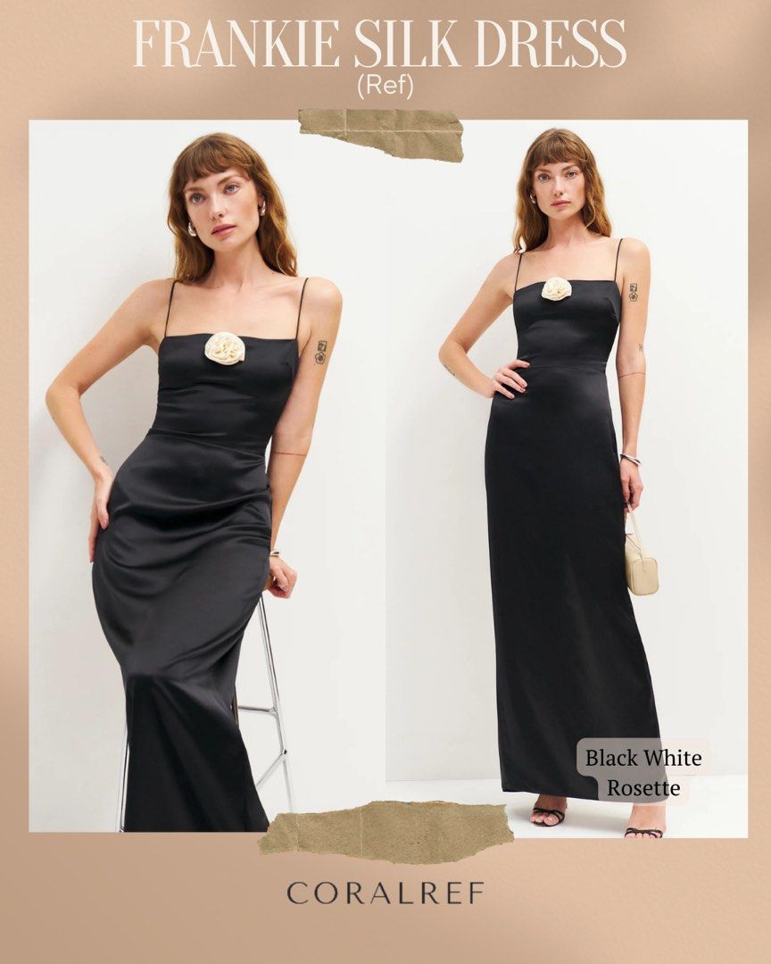 Reformation Frankie Silk Dress