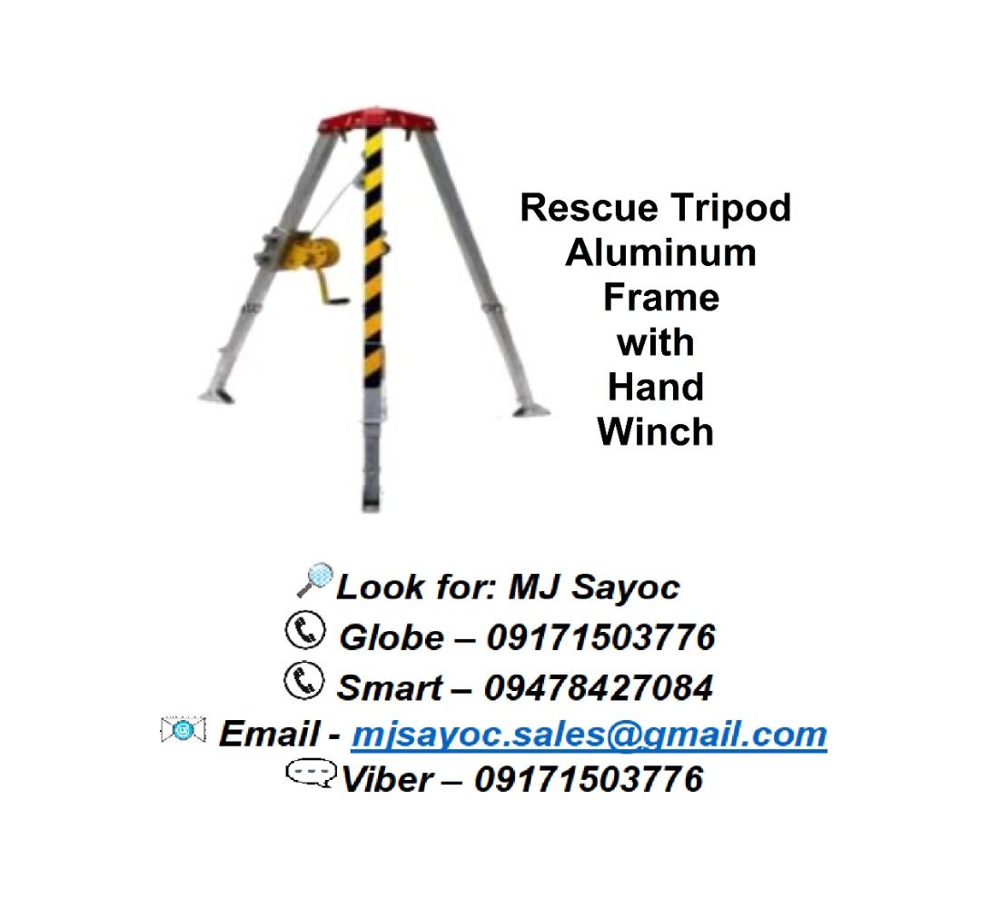 Rescue Tripod Aluminum Frame with Hand Winch, Commercial & Industrial