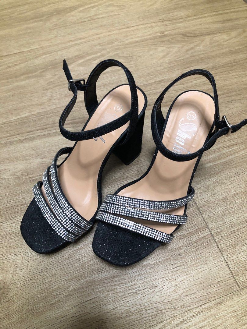 Chunky wide fit heels online