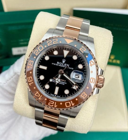 Rolex Gmt master 2 half rose gold Root beer 126711CHNR Luxury