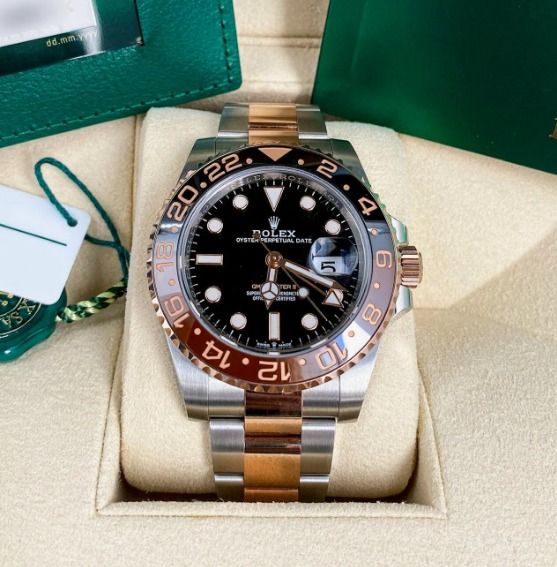 Rolex Gmt master 2 half rose gold Root beer 126711CHNR Luxury