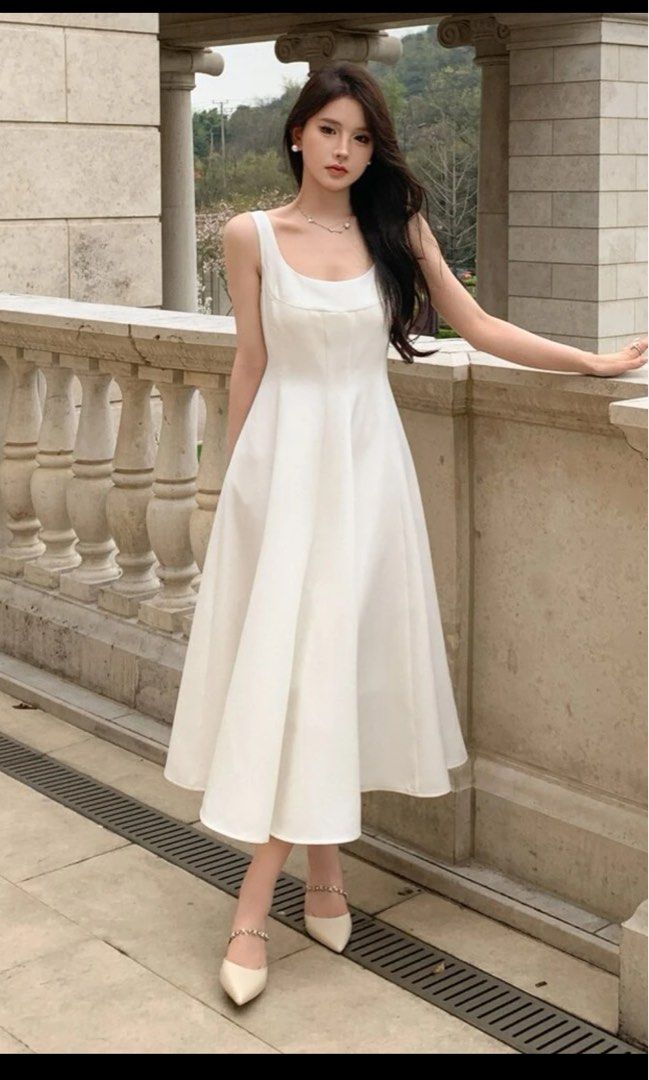 plain white dress Red 2 Piece Colorblocked Dress Set