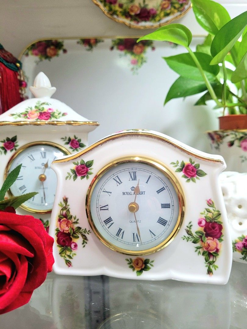 Royal Albert mantle clock, Furniture & Home Living, Home Decor, Clocks ...